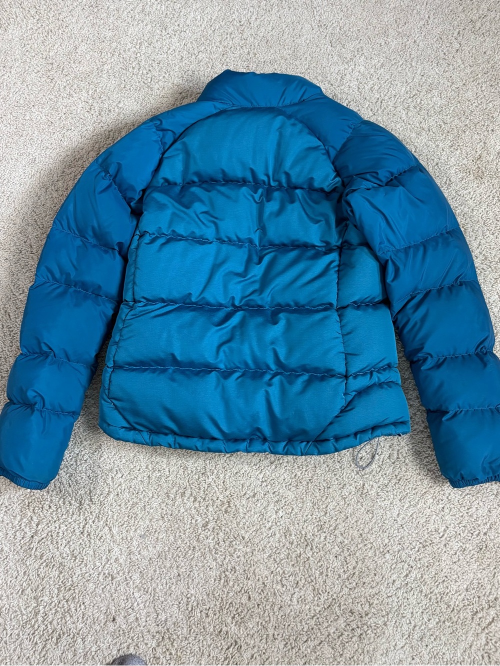 Women's PATAGONIA Teal Blue FITZ ROY Goose Down PUFFER Insulated WINTER JACKET M - Picture 2 of 4